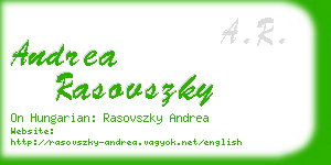 andrea rasovszky business card
